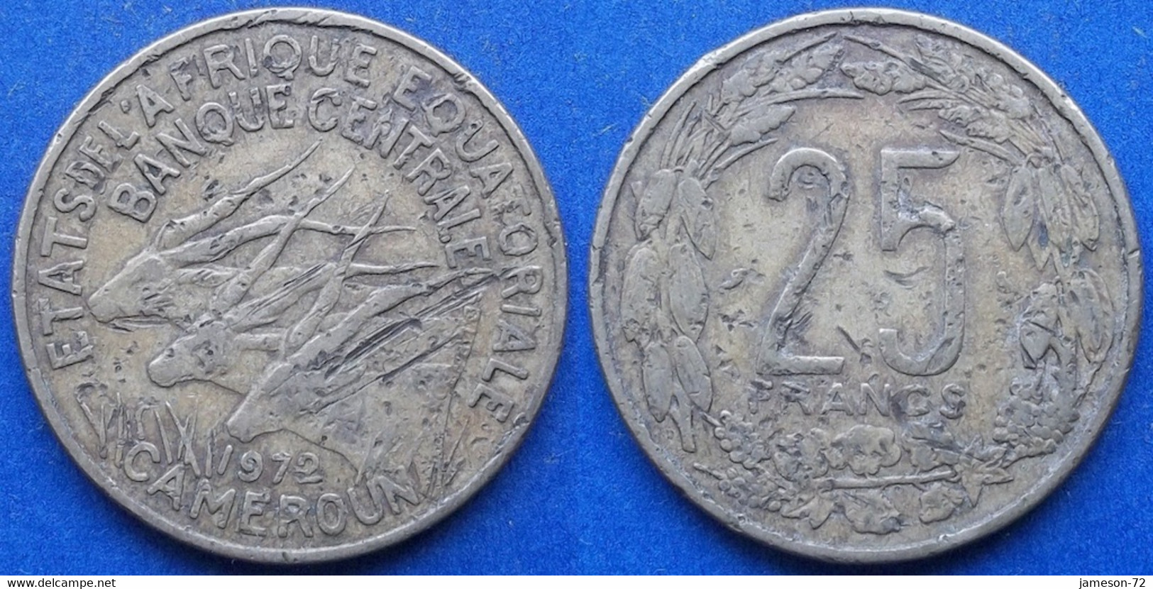 CAMEROON · EQUATORIAL AFRICAN STATES - 25 Francs 1972 KM# 4a Independent Republic (1960) - Edelweiss Coins - Cameroun