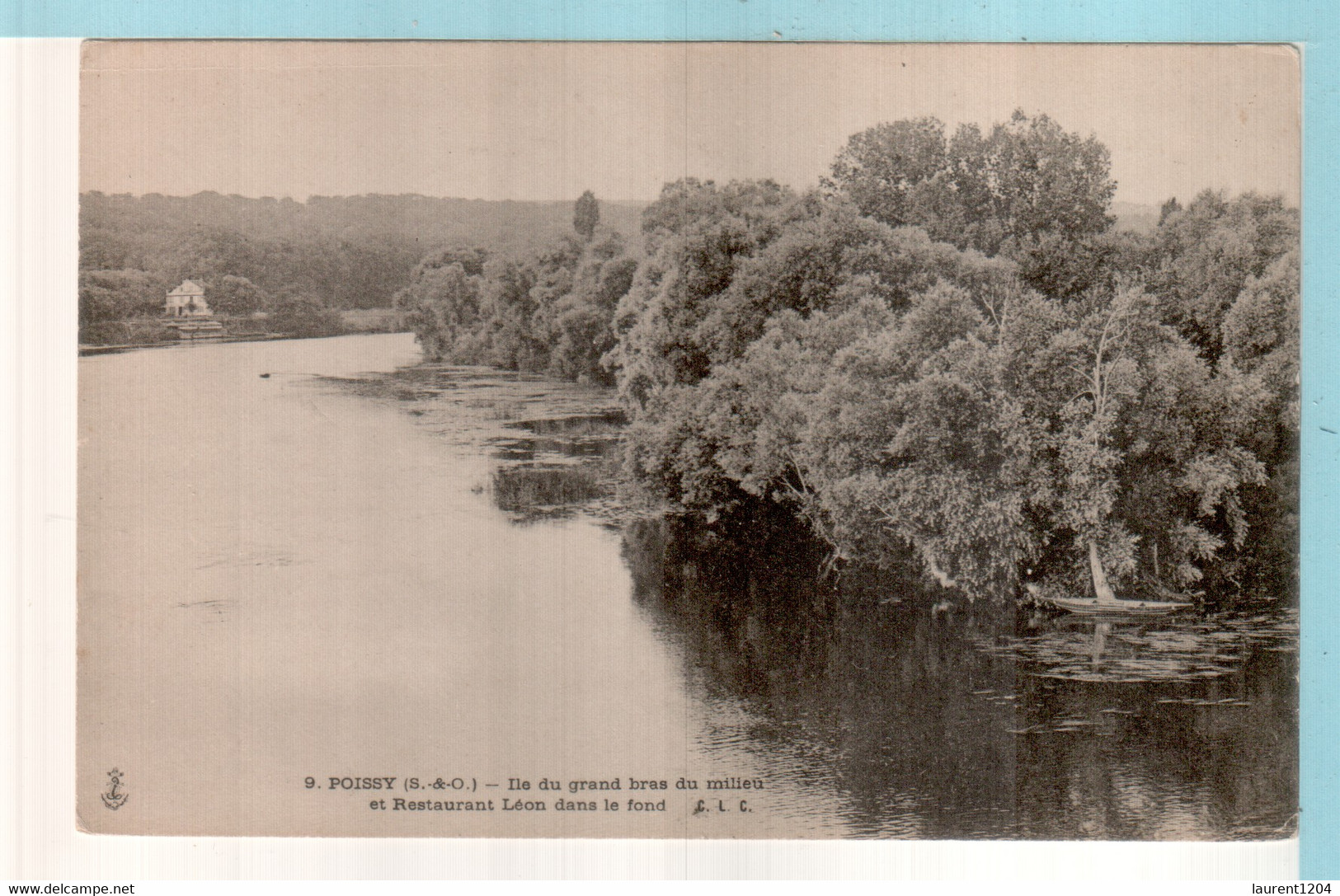 Poissy : Ile Du Grand Bras Du Milieu Et Restaurant Leon Dans Le Fond - Poissy