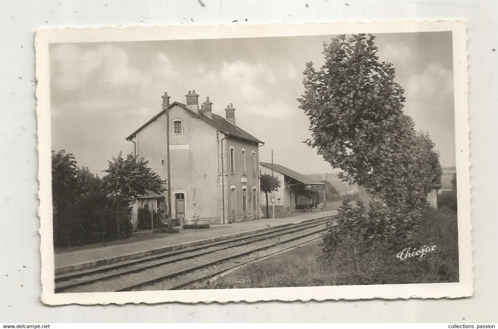 Cp, 86,  AVAILLES LIMOUZINE , Chemin De Fer ,la Gare ,vierge , Ed. Audoin - Availles Limouzine