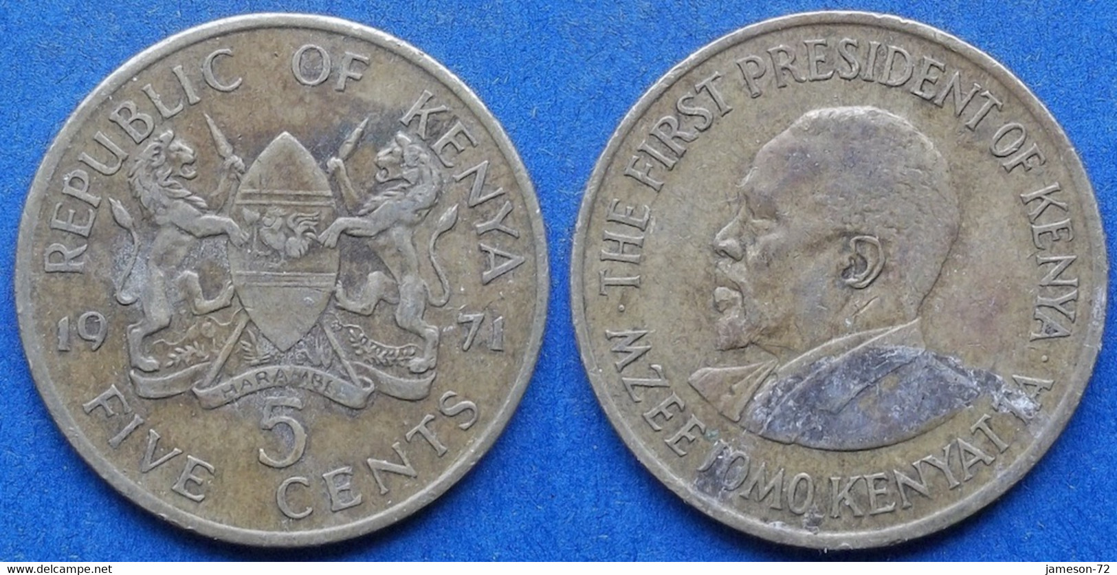 KENYA - 5 Cents 1971 KM# 10 Republic (1964) - Edelweiss Coins - Kenya