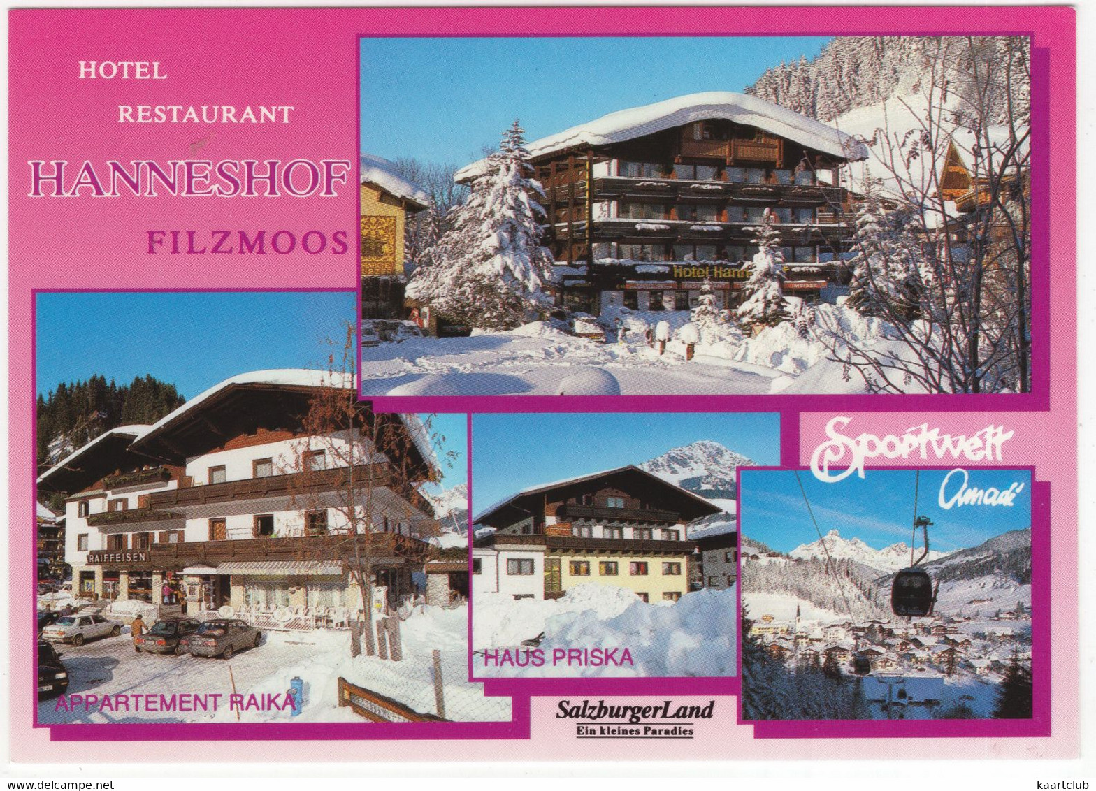 Filzmoos - Hotel Restaurant 'Hanneshof - Appartement Raika, Haus Priska - Sportwelt (Land Salzburg, Österreich/Austria) - Filzmoos