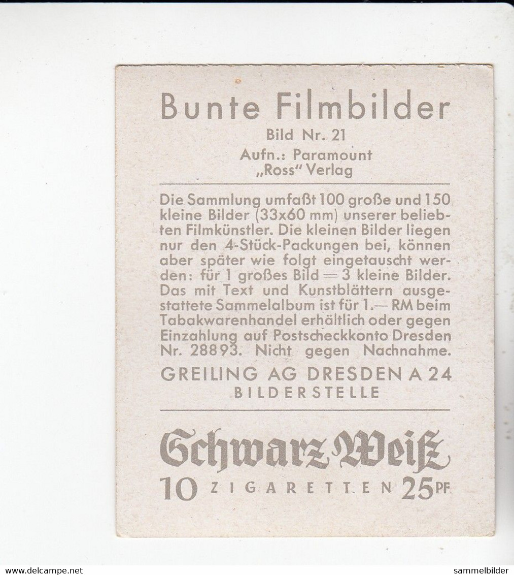 Bunte Filmbilder Vol I  Marlene Dietrich - Cary Cooper     Großbild Zigarettenindustrie #21 Von 1937 - Other Brands