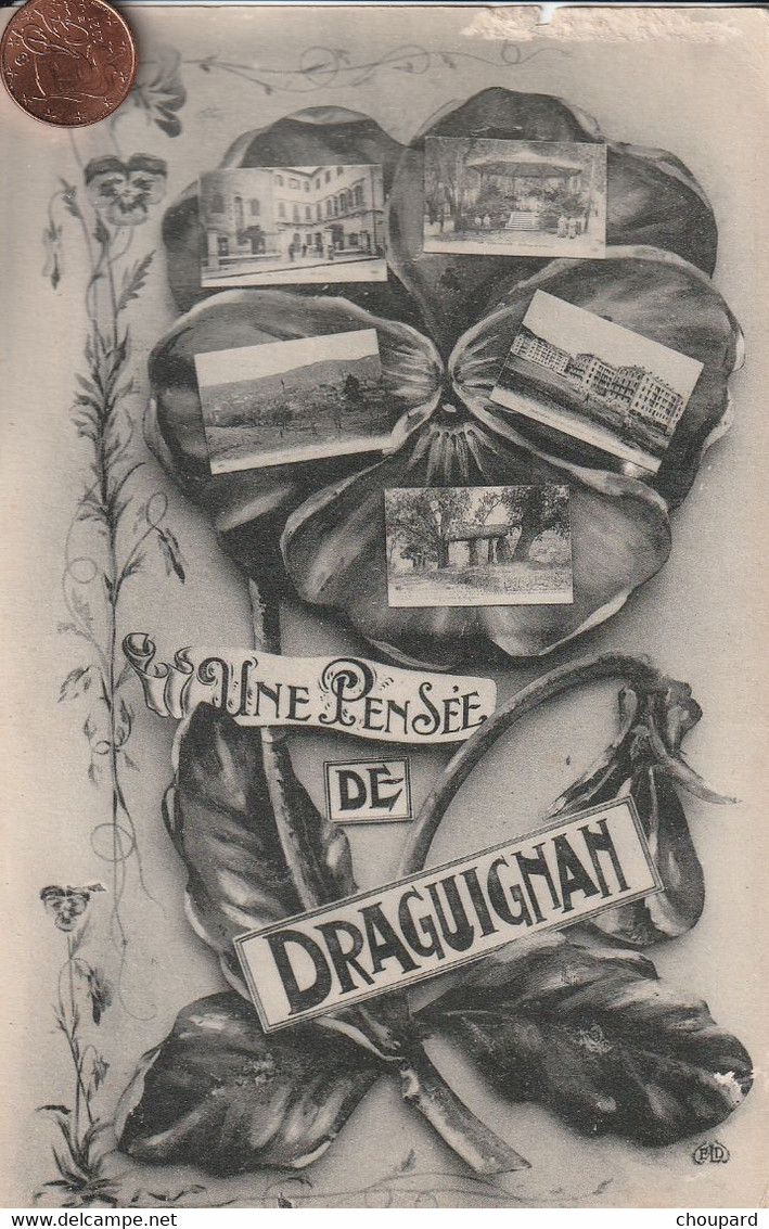 83- Carte Postale Ancienne De UNE PENSEE DE DRAGUIGNAN - Draguignan