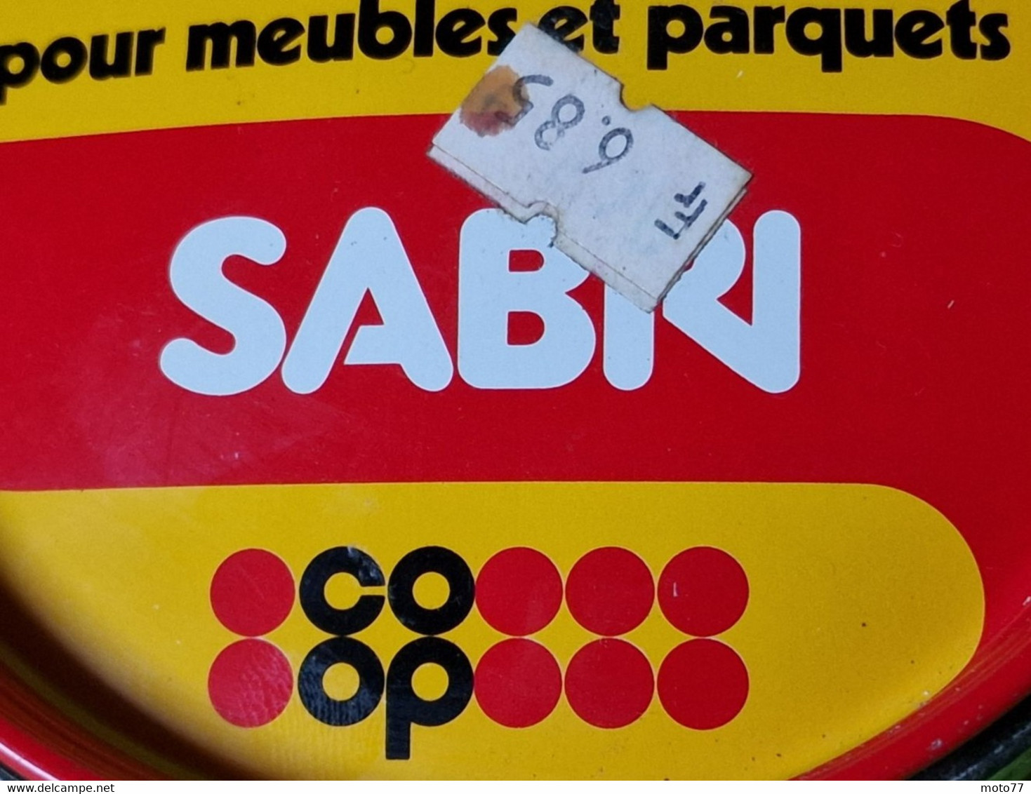 Superbe Ancienne BOITE Métal - Cire En Pâte SABRI - Magasin COOP - Publicité - Vers 1960 - Boîtes