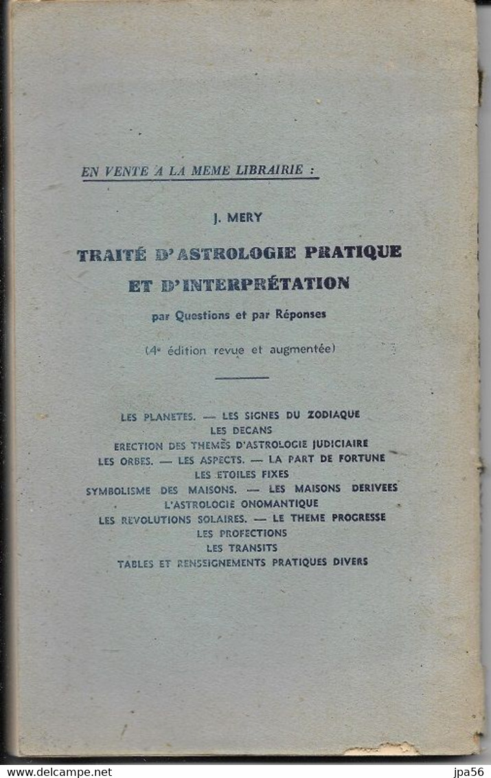 J. Méry - Les Lunaisons En Astrologie - Editions Niclaus - Sterrenkunde