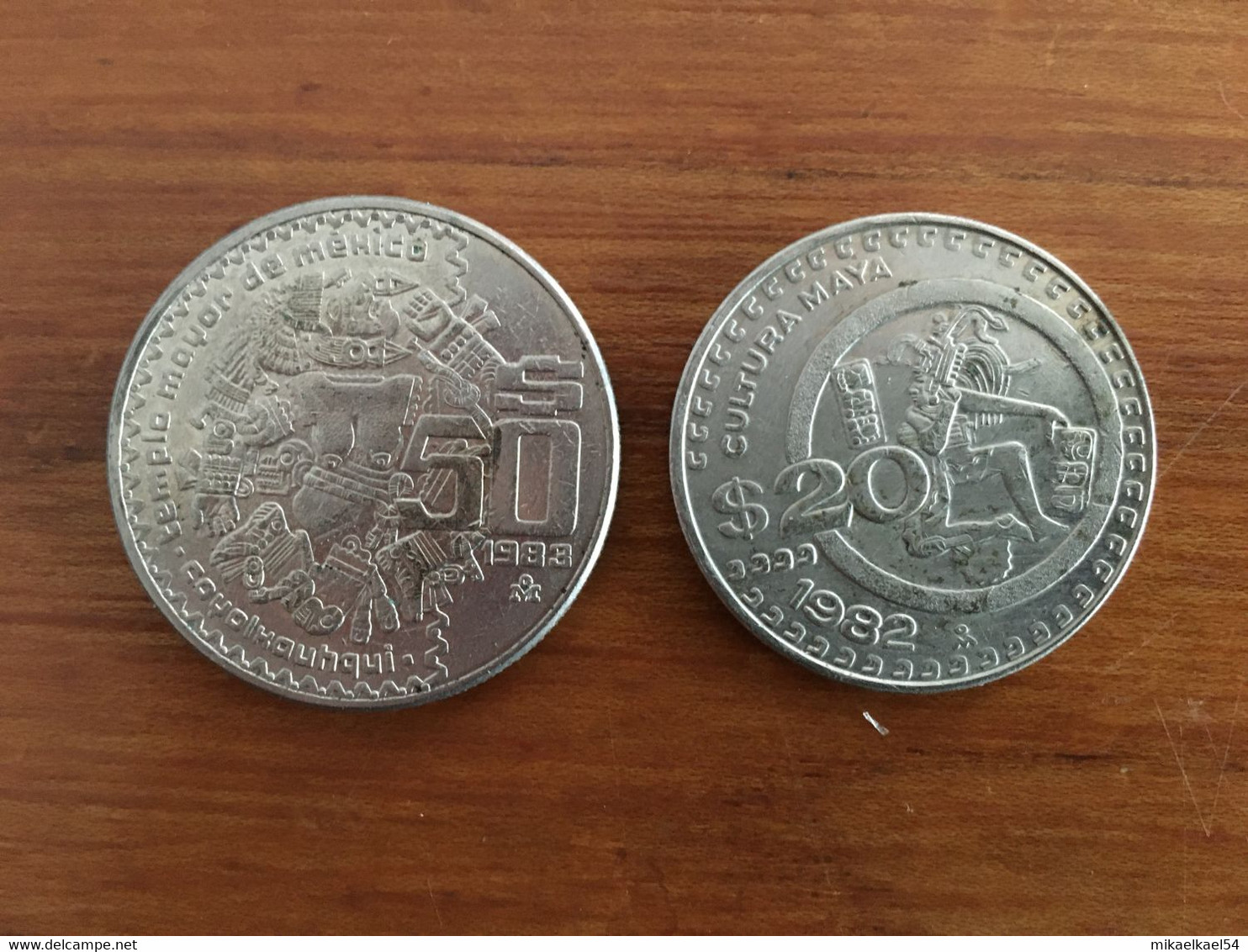 MEXIQUE - LOT De 2 Pièces : 50 Pesos K 490 1983 Et 20 Pesos KM 486 1982 - Mexique