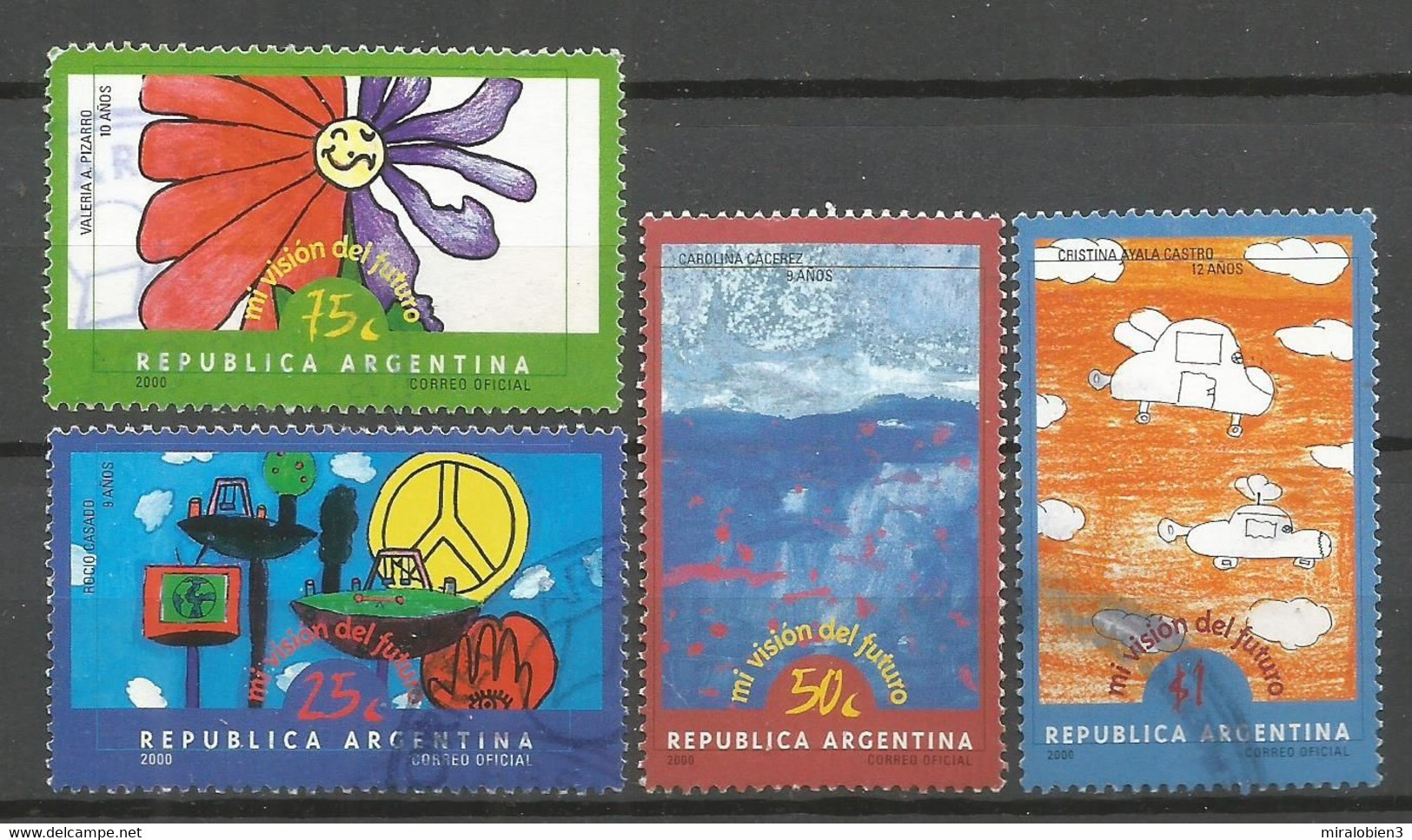 ARGENTINA YVERT NUM. 2174/2177 SERIE COMPLETA USADA - Used Stamps