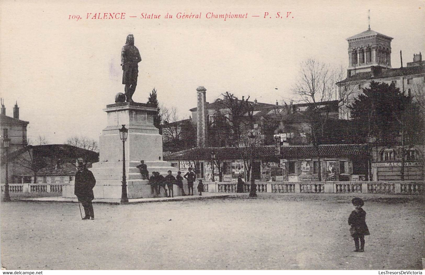 CPA - 26 - Valence - Statue De Général Championnet PSV - Animée - Valence