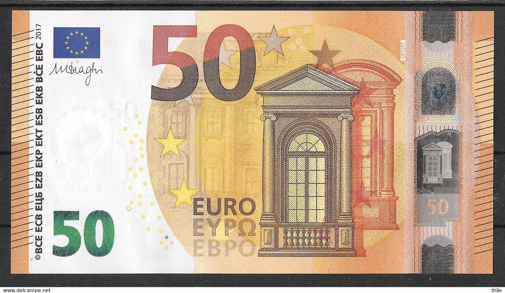 FRANCE - 50 € - UB - U012 F2 - UNC - Draghi - 50 Euro