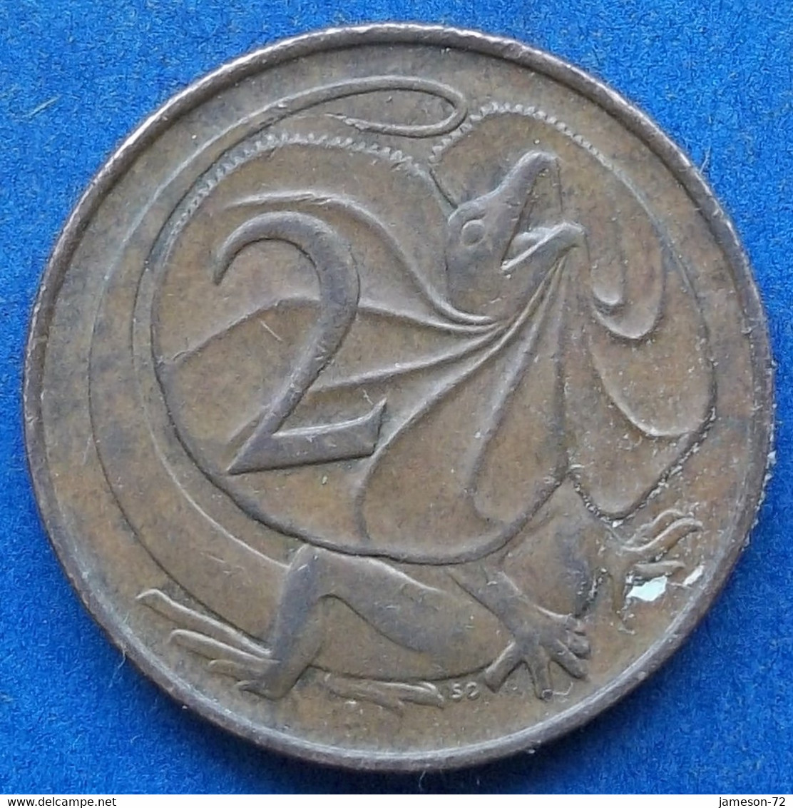 AUSTRALIA - 2 Cents 1967 "frill-necked Lizard" KM# 63 Elizabeth II Decimal Coinage (1971-2022) - Edelweiss Coins - 2 Cents