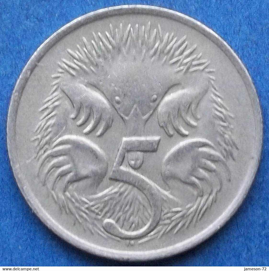 AUSTRALIA - 5 Cents 1966 "echidna" KM# 64 Elizabeth II Decimal Coinage (1971-2022) - Edelweiss Coins - 5 Cents