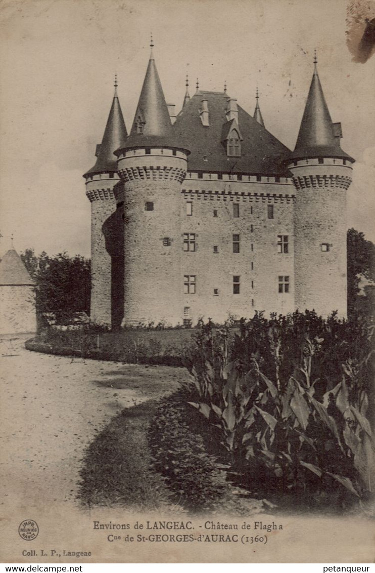 43 LANGEAC   CHATEAU DE FLAGHA CNE DE ST GEORGES D'AURAC CARTE SOUPLE - Langeac