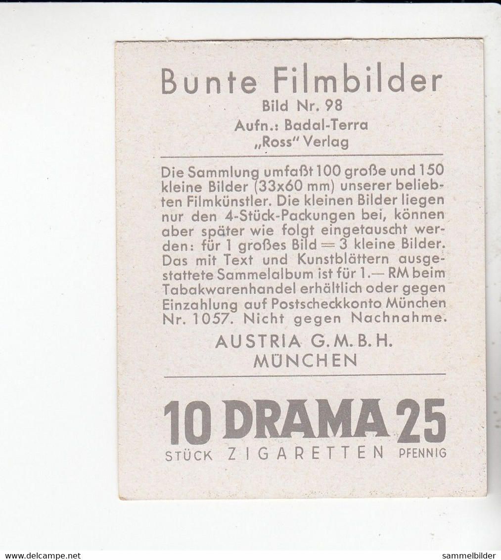 Bunte Filmbilder Vol I Gustav Diessel    Großbild Zigarettenindustrie #98 Von 1937 - Other Brands