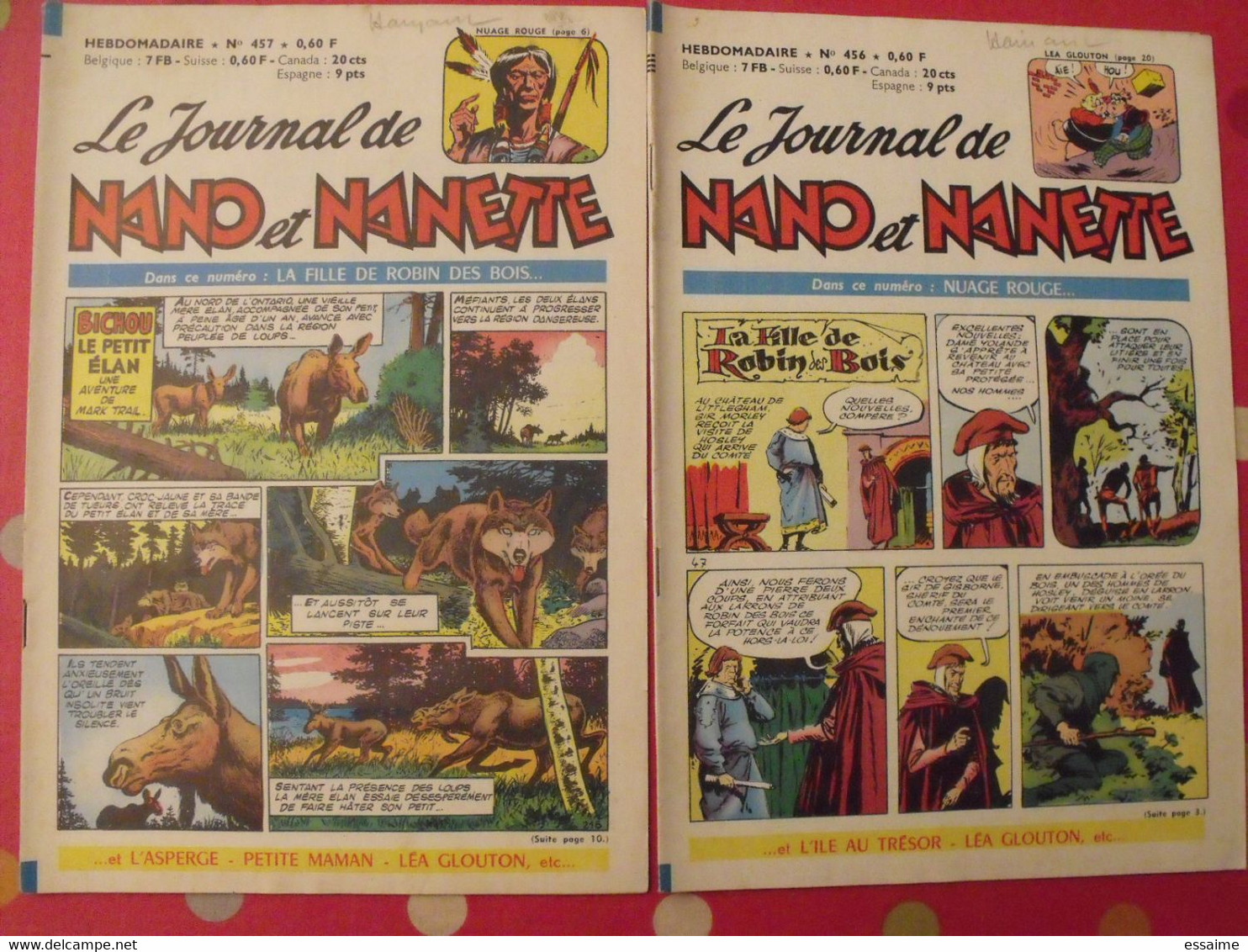 lot de 20 revues BD le journal de Nano et Nanette. 1965-1966. à redécouvrir