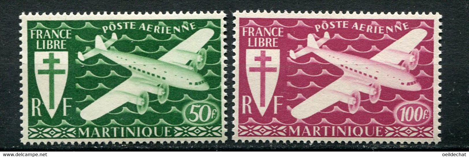 24265 MARTINIQUE  PA4/5** Série De Londres  1945  TB/TTB - Airmail