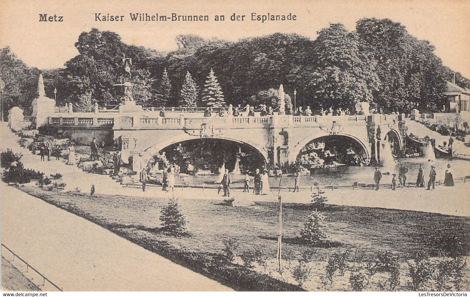 CPA - 57- METZ - Kaiser Willelm-Brunnun An Der Esplanade - Animation - Kunstverlag Klingenste Metz - Metz