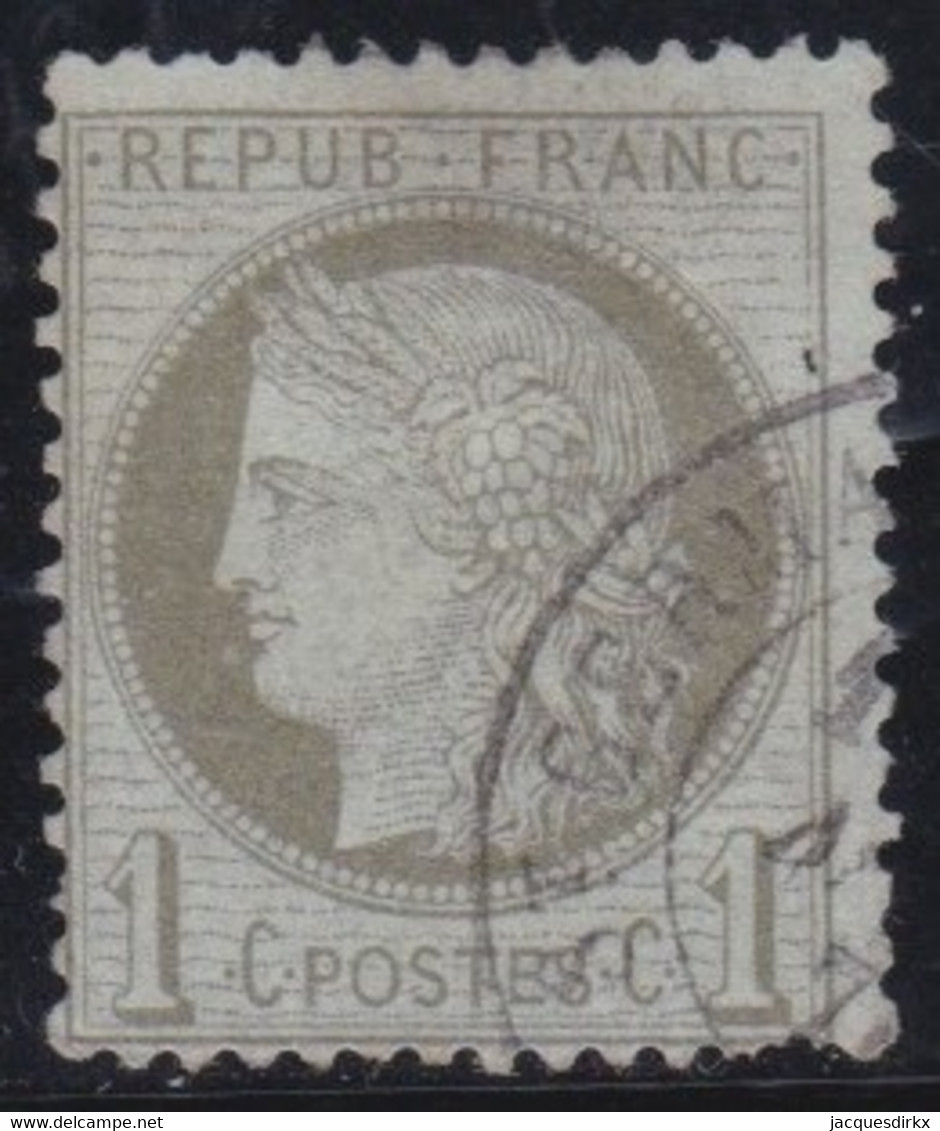 France   .    Y&T   .    50    .     O      .    Oblitéré - 1871-1875 Ceres