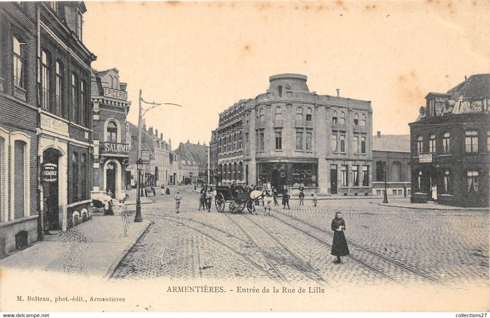 59-ARMENTIERES- ENTREE DE LA RUE DE LILLE - Armentieres