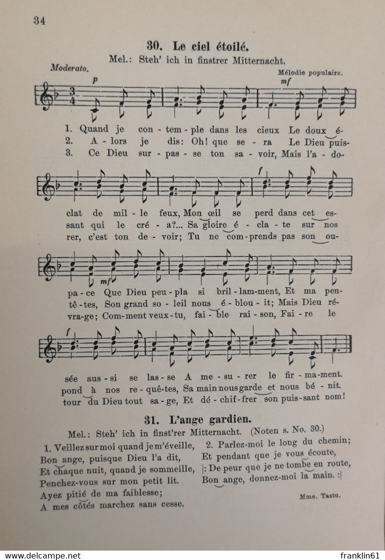 Französische und Englische Lieder sowie Übersetzungen deutscher Lieder nach bekannten deutschen Melodien zu si