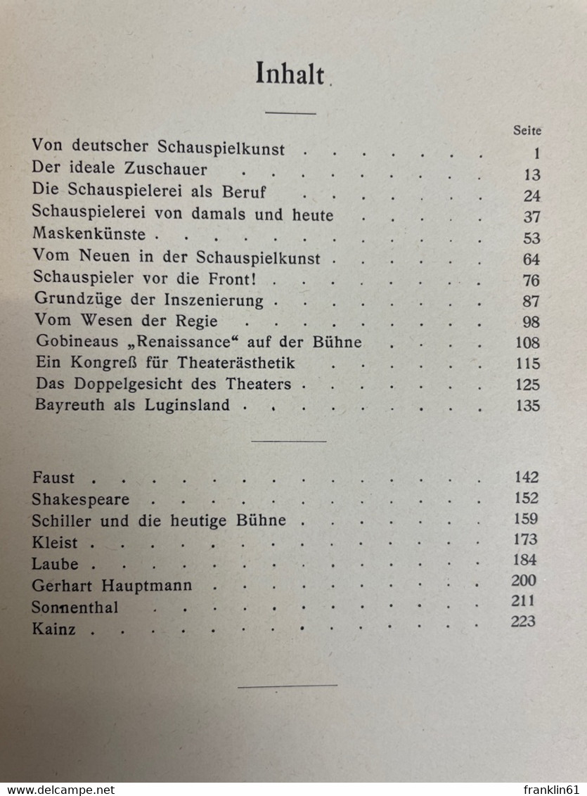 Maskenkünste : Betrachtungen U. Charakteristiken. - Theater & Dans