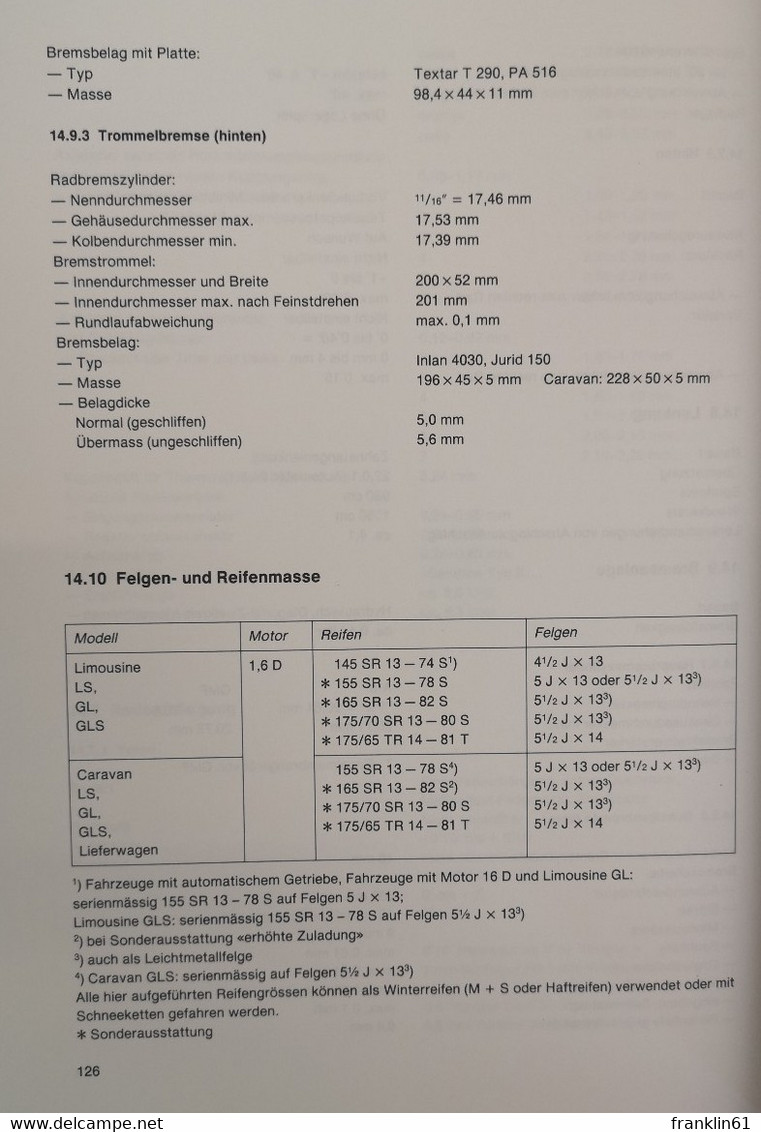 Reparaturanleitung 898/899. Opel Kadett E, Diesel - Techniek