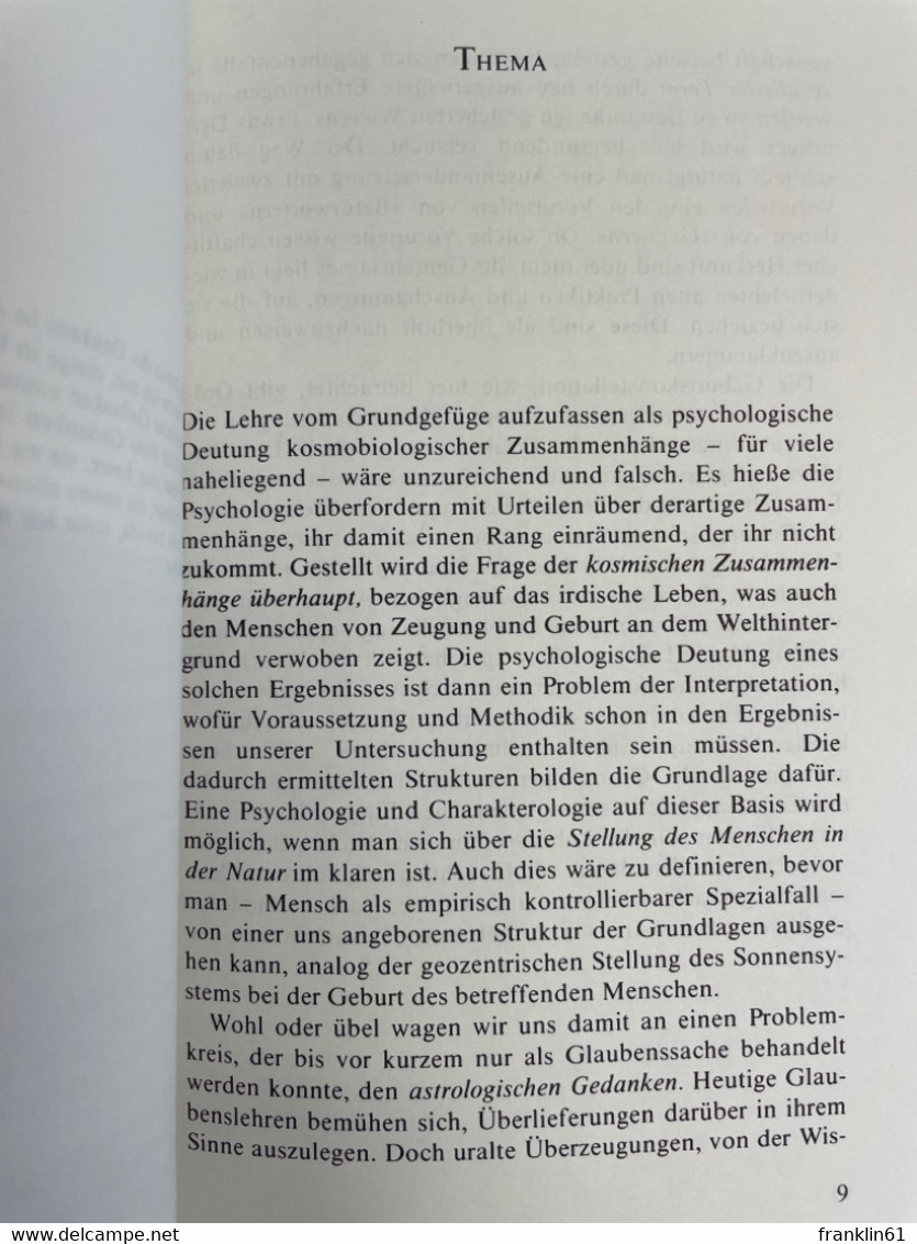 Das Grundgefüge : Die Stellung Des Menschen In Natur Und Kosmos. - Philosophy