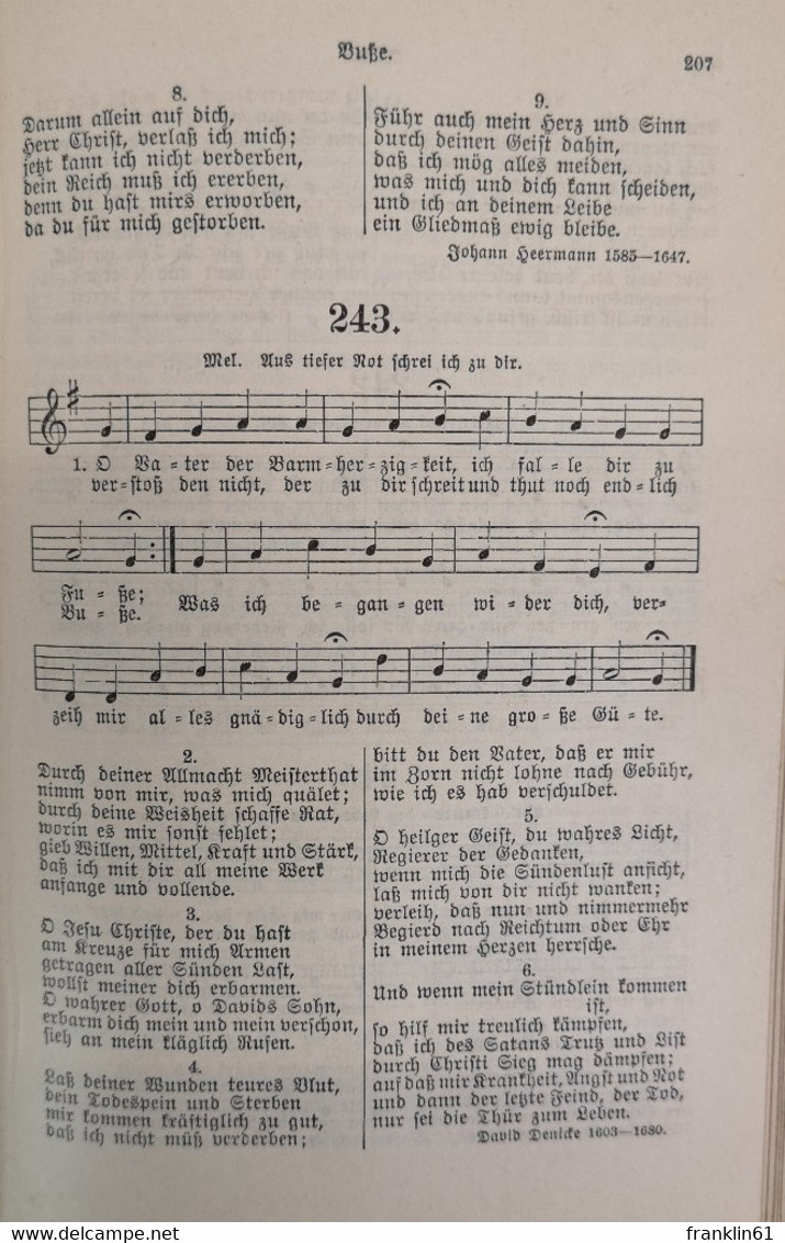 Evangelisches Gesangbuch Für Rheinland Und Westfalen. - Musique