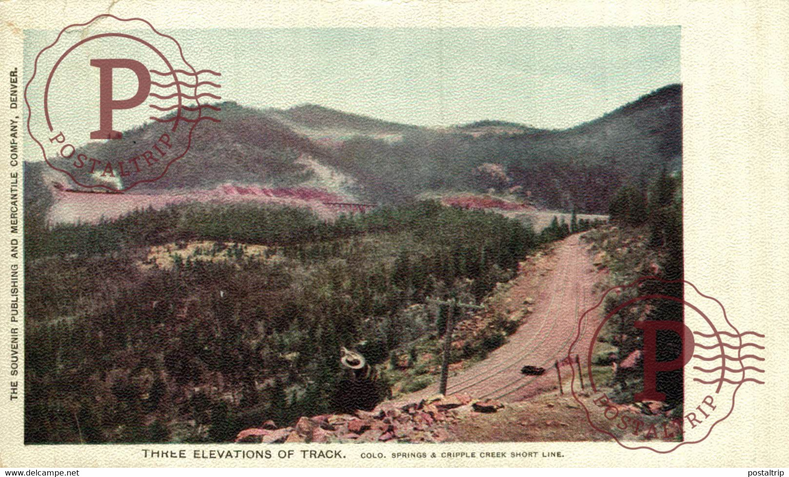 USA. THREE ELEVATIONS OF TRACK, COLORADO. CRIPPLE CREEK SHORT LINE, COLORADO - Colorado Springs