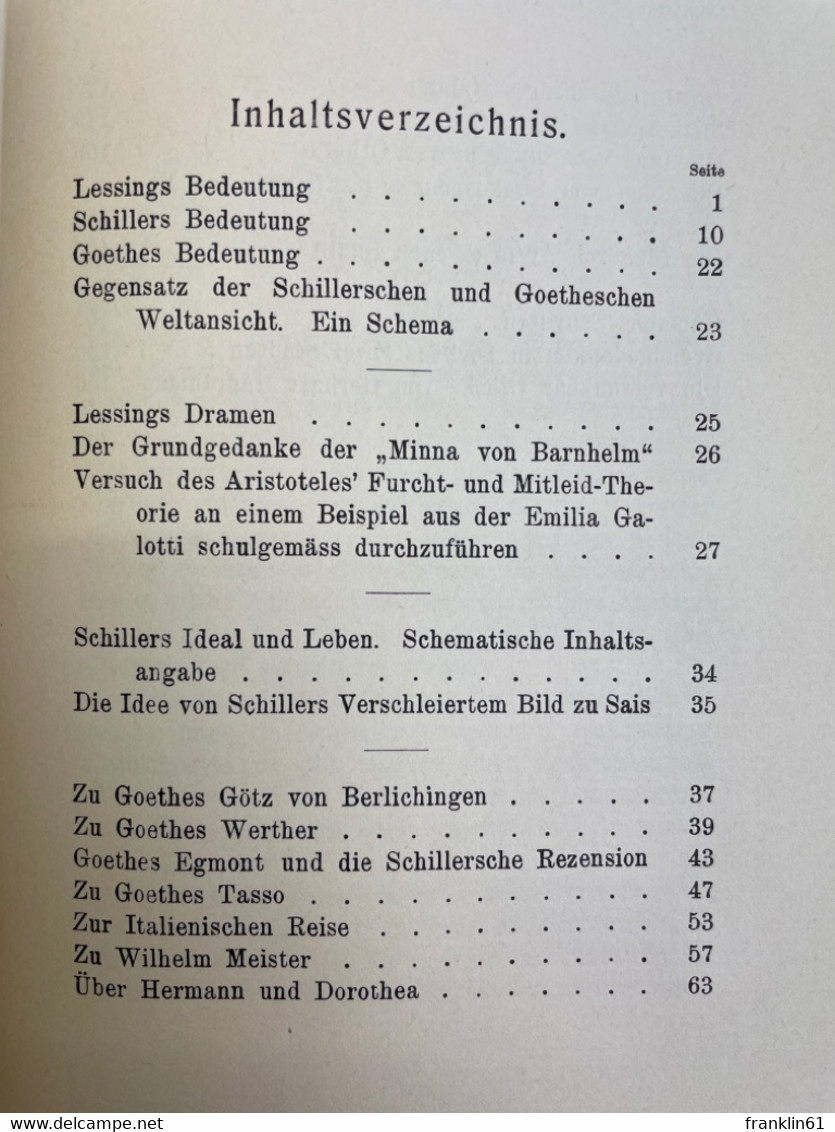 Gesammelte Schriften. Band I: Zur Literatur, [Nachlass - Zur Literatur].