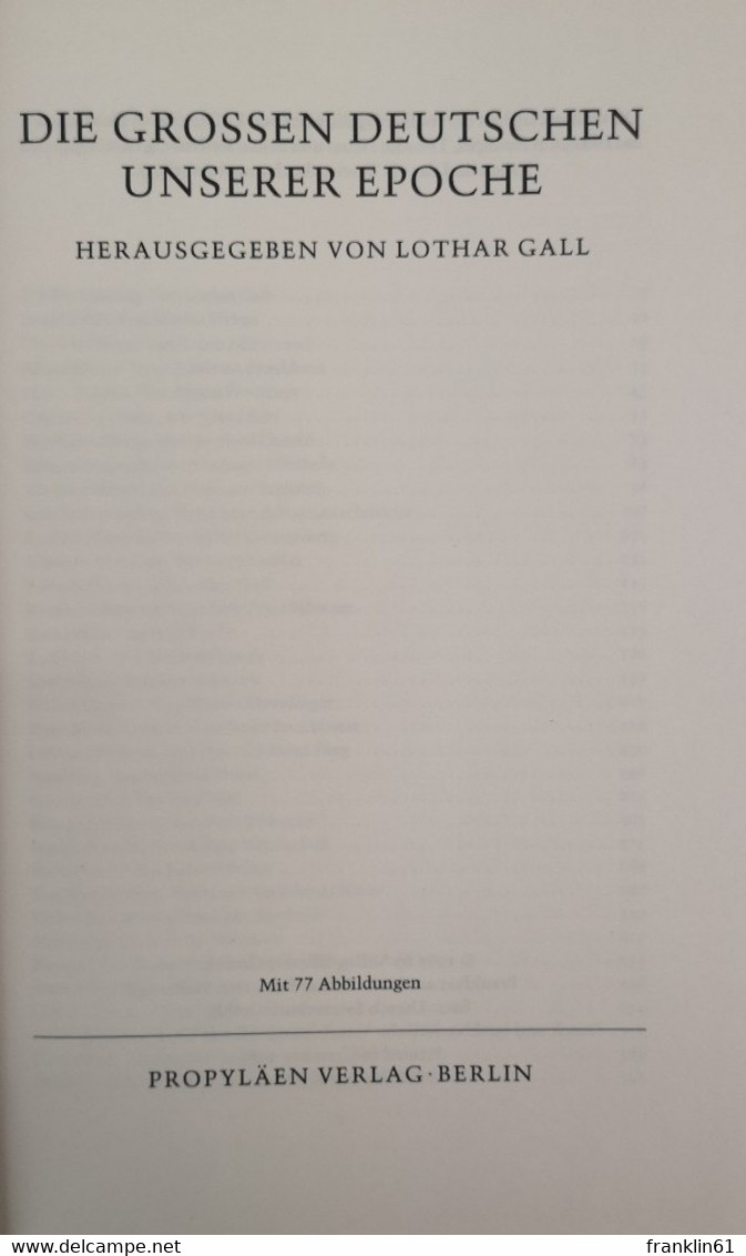 Die Großen Deutschen Unserer Epoche. - Léxicos