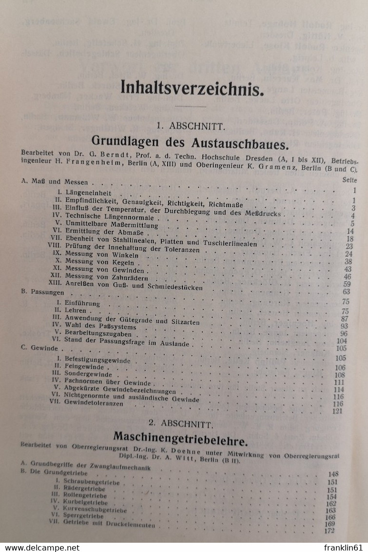 Hütte Taschenbuch Für Betriebsingenieure. - Técnico