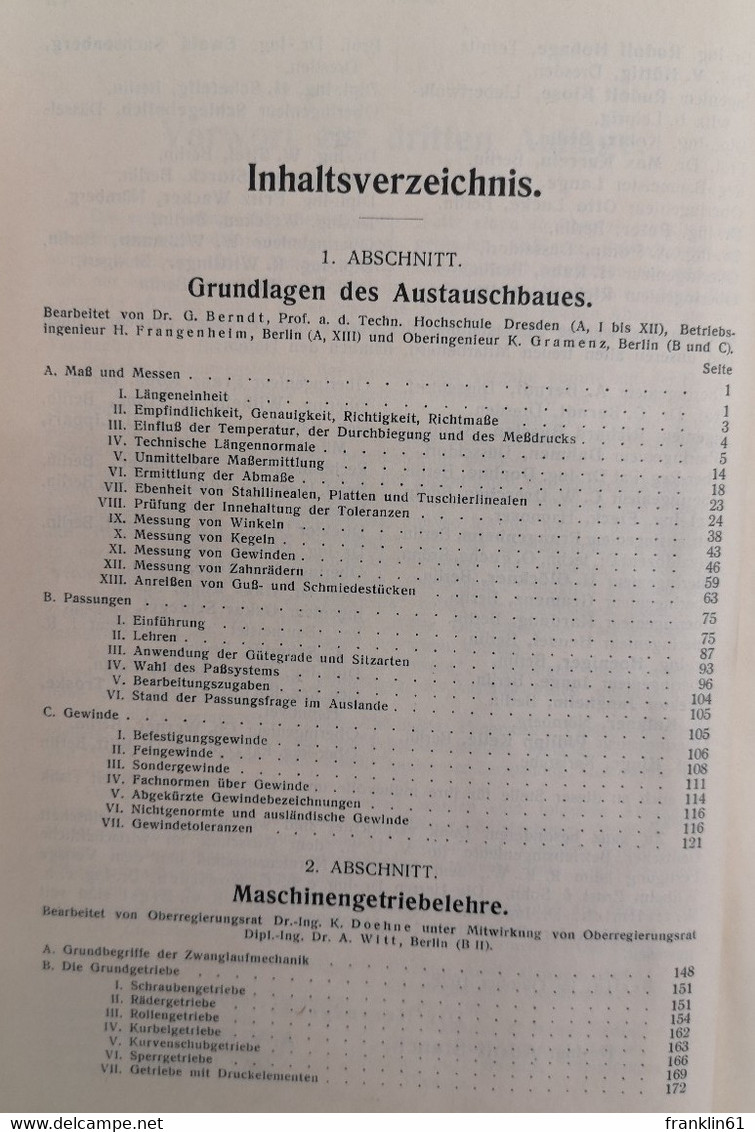 Hütte Taschenbuch Für Betriebsingenieure. - Technique