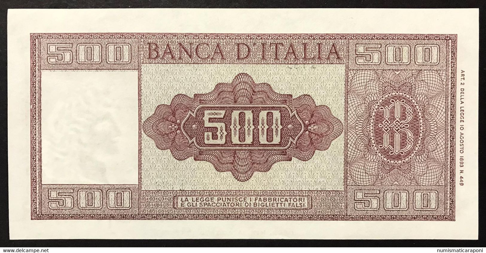 500 Lire Italia 23 03 1961 Sup Naturale LOTTO 3994 - 500 Lire