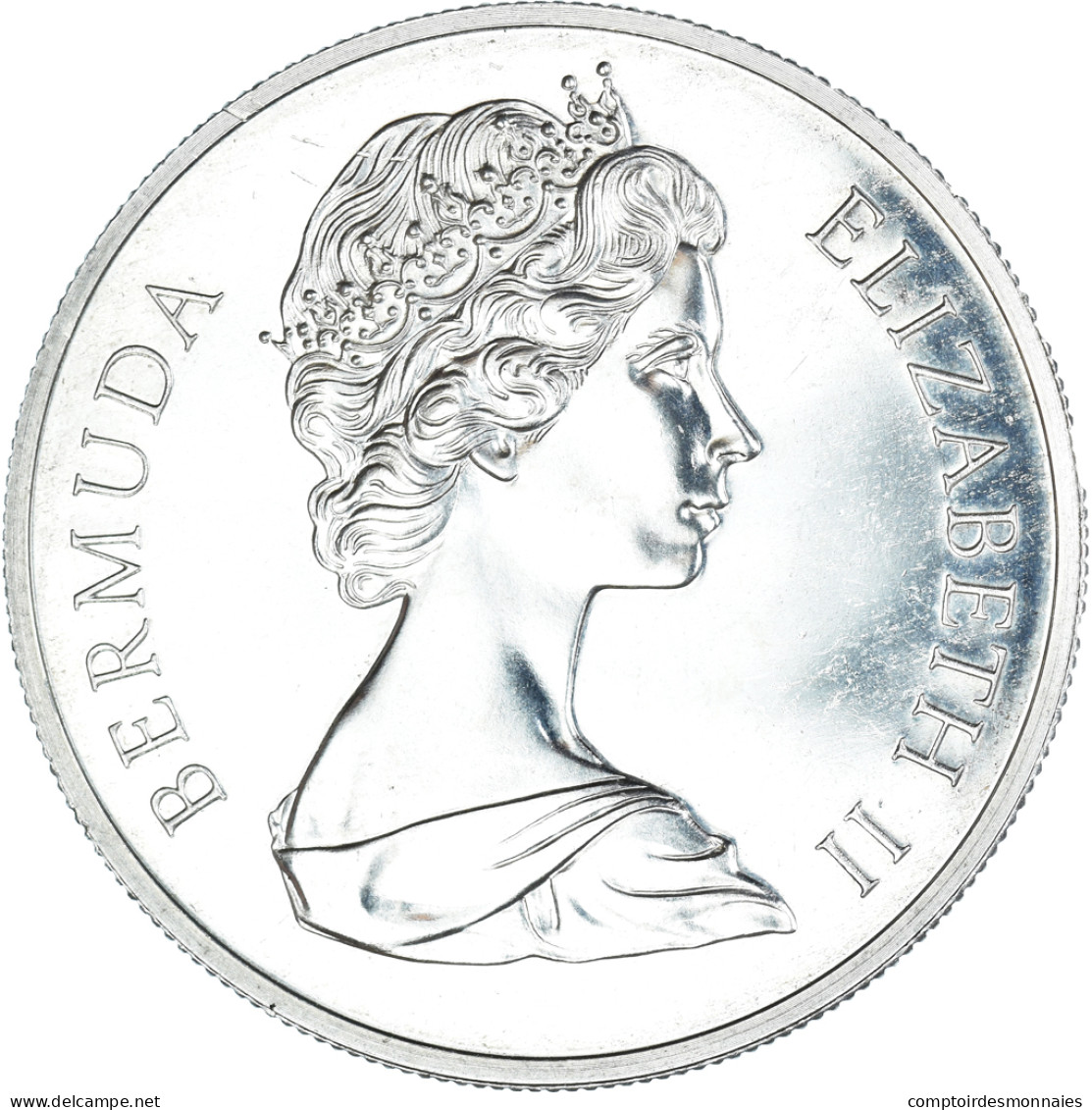 Monnaie, Bermudes, Elizabeth II, Dollar, 1972, SUP, Argent, KM:22 - Bermudes