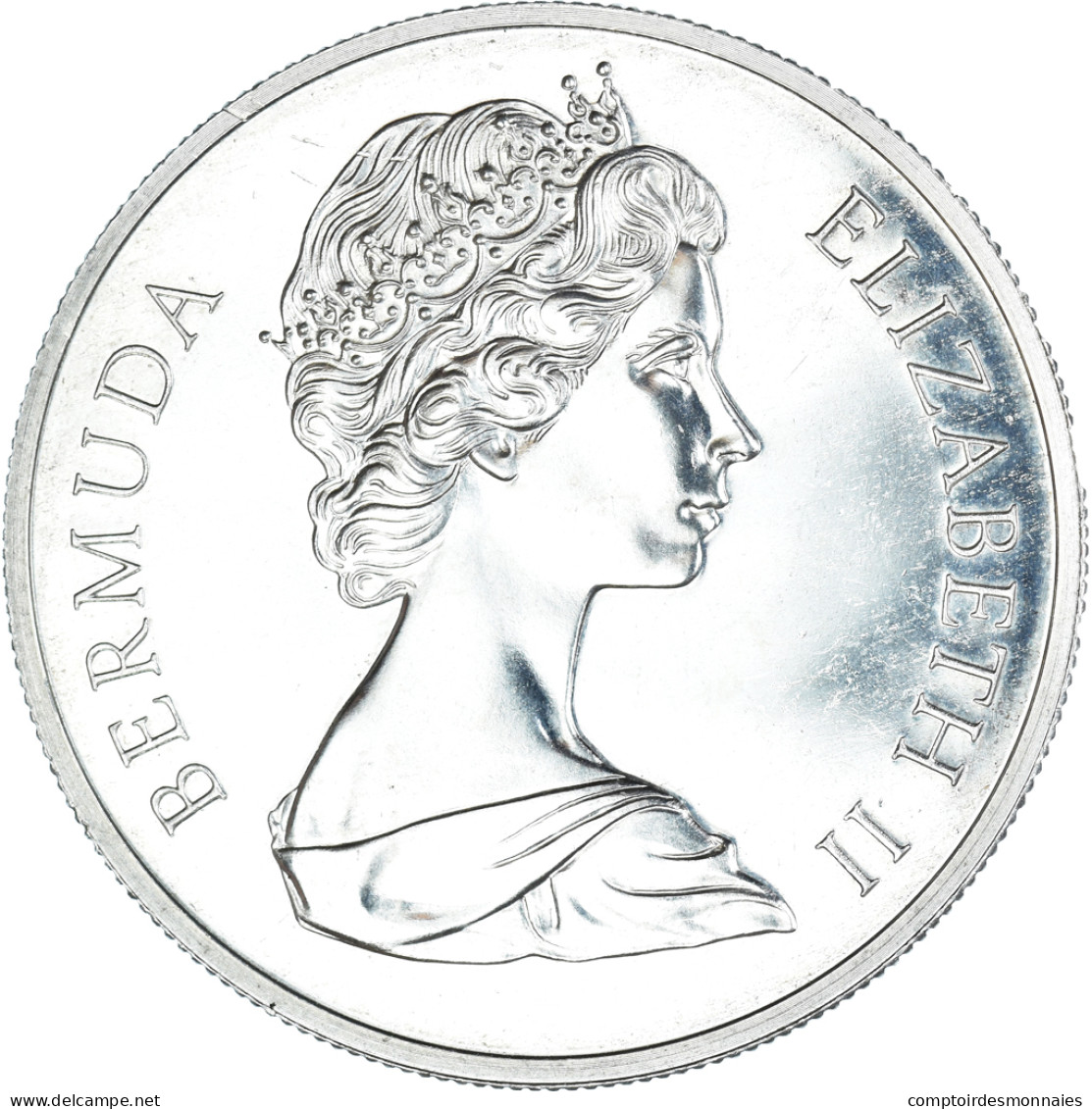 Monnaie, Bermudes, Elizabeth II, Dollar, 1972, SUP, Argent, KM:22 - Bermuda