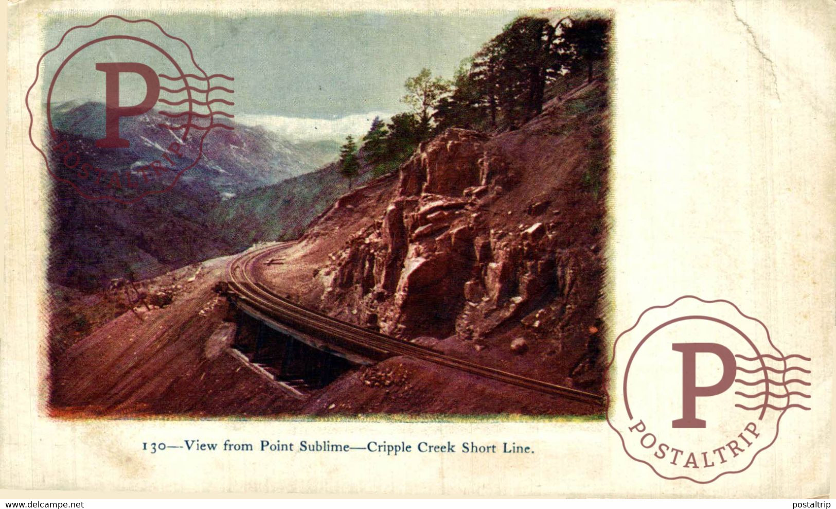 USA. VIEW FROM POINT  SUBLIME. CRIPPLE CREEK SHORT LINE. - Colorado Springs