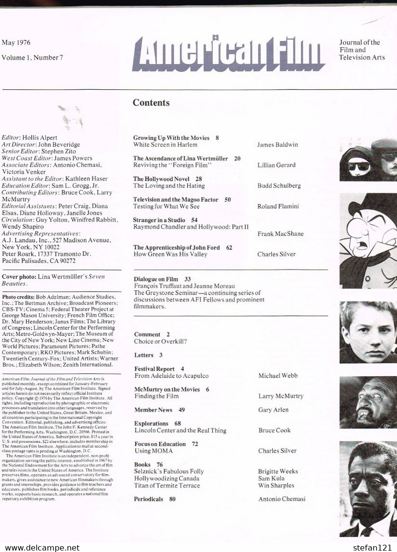 Revue American Film - May 1976 - 80 Pages 28 X 21,7 Cm - Autres & Non Classés