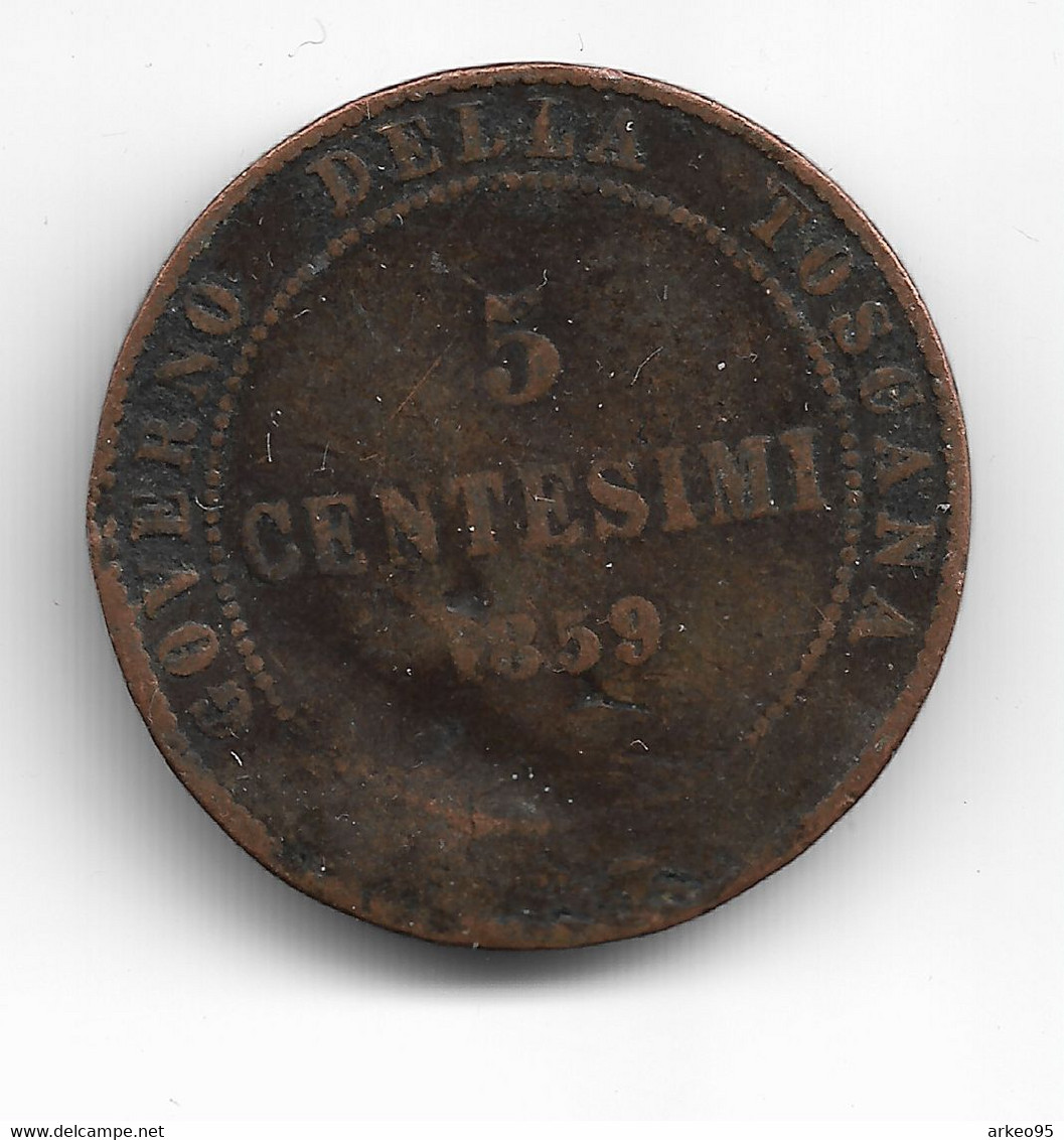 5 Centesimi De Toscane, Victor Emmanuel II 1859 - Toscana