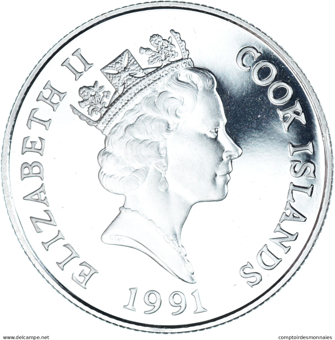 Monnaie, Îles Cook, Elizabeth II, 5 Dollars, 1991, World Cup 94.be, FDC - Cookinseln