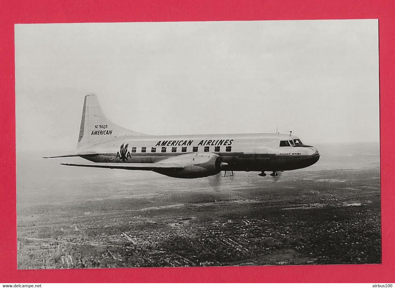 BELLE PHOTO REPRODUCTION AVION PLANE FLUGZEUG - DOUGLAS AMERICAN AIRLINES EN VOL - Aviation