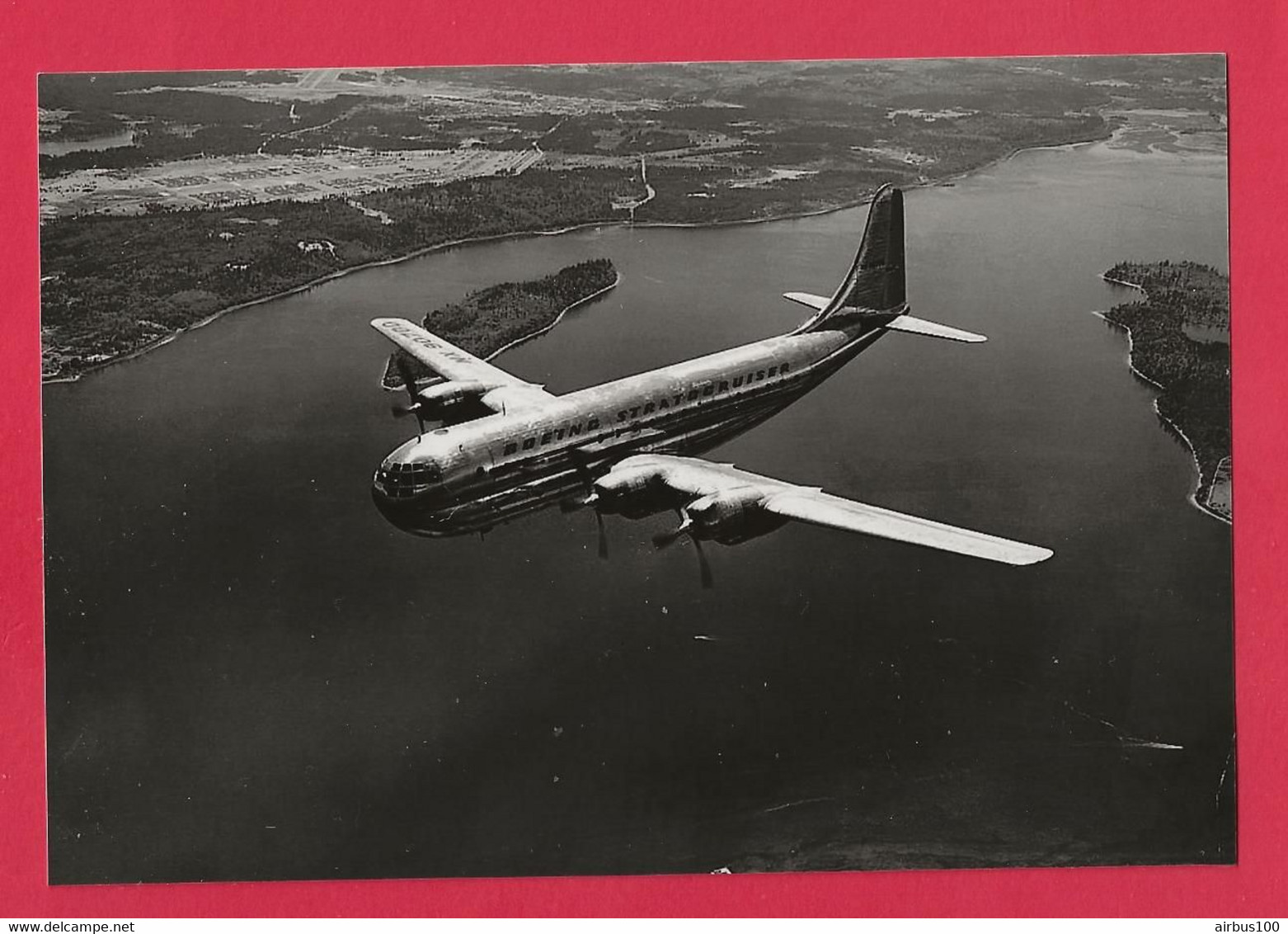 BELLE PHOTO REPRODUCTION AVION PLANE FLUGZEUG - BOEING 377 STRATOCRUISER - Luftfahrt