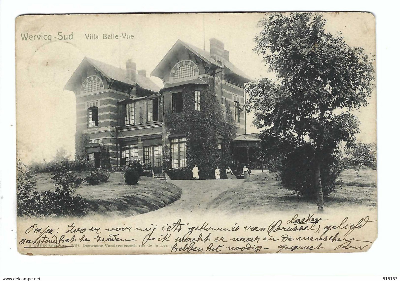 Wervik  Wervicq-Sud   Villa Belle-Vue    1905 - Wervik