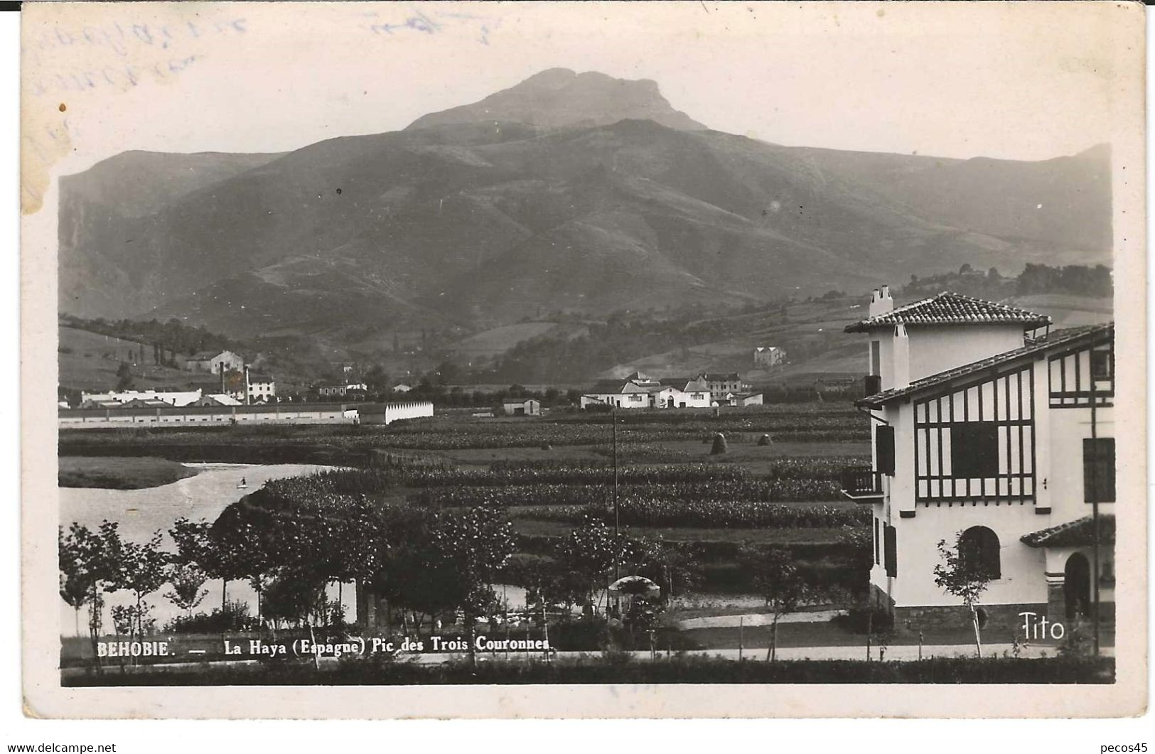 URRUGNE / BEHOBIE (64 / Pays Basque) : La Haya (Espagne) - Pic Des 3 Couronnes - 1950. - Urrugne