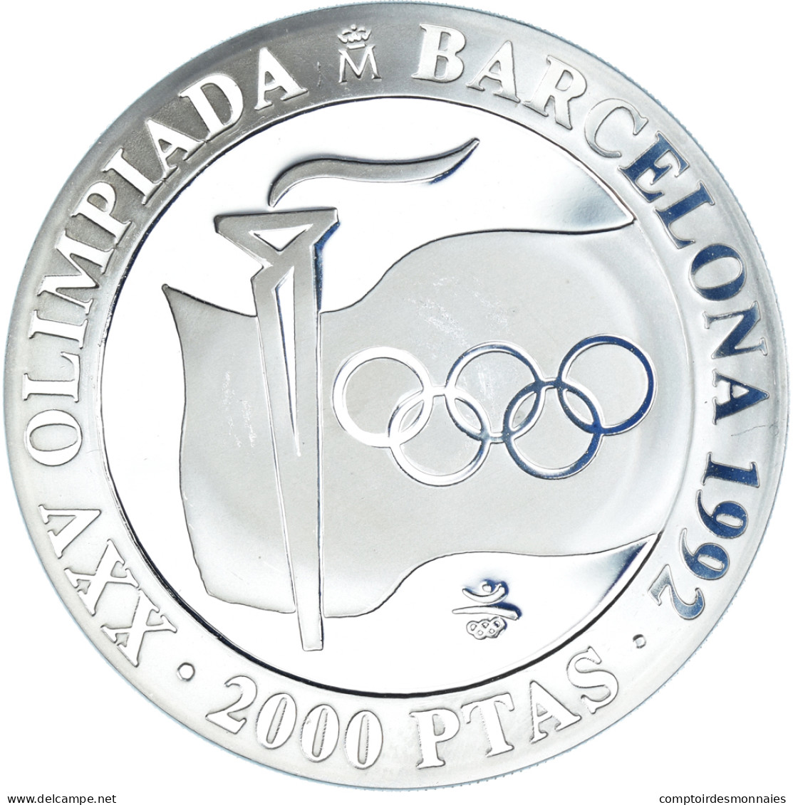 Monnaie, Espagne, Juan Carlos I, Barcelona Olympics, 2000 Pesetas, 1991, Madrid - 2 000 Pesetas