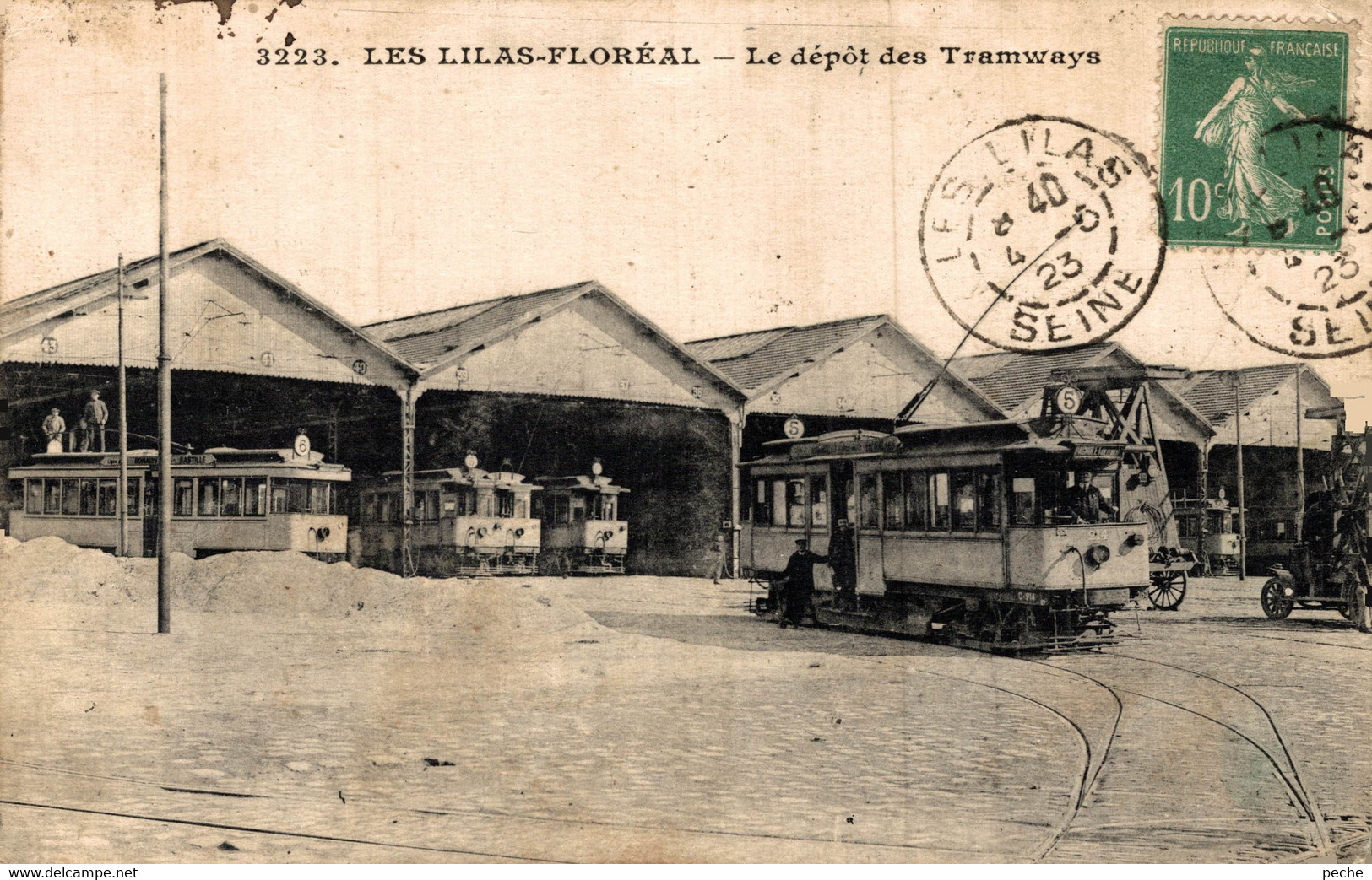 N°97214bis -cpa Les Lilas Froréal -le Dépôt Des Tramways- - Strassenbahnen
