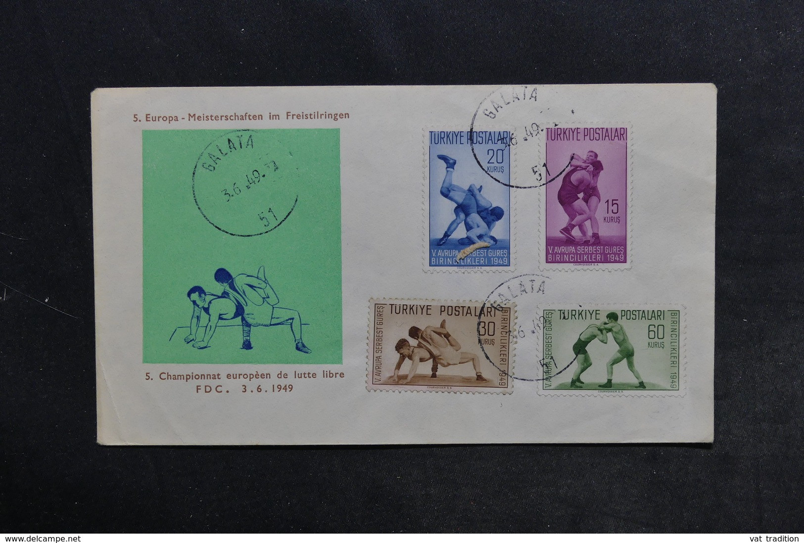 TURQUIE - Enveloppe FDC En 1949 , Lutte - L 33299 - FDC