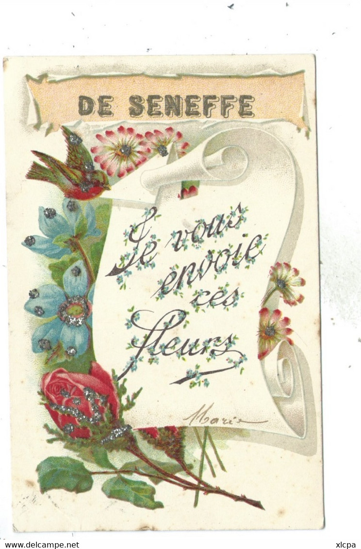 Seneffe Je Vous Envoie Ces Fleurs ( Cachet De Seneffe ) - Seneffe