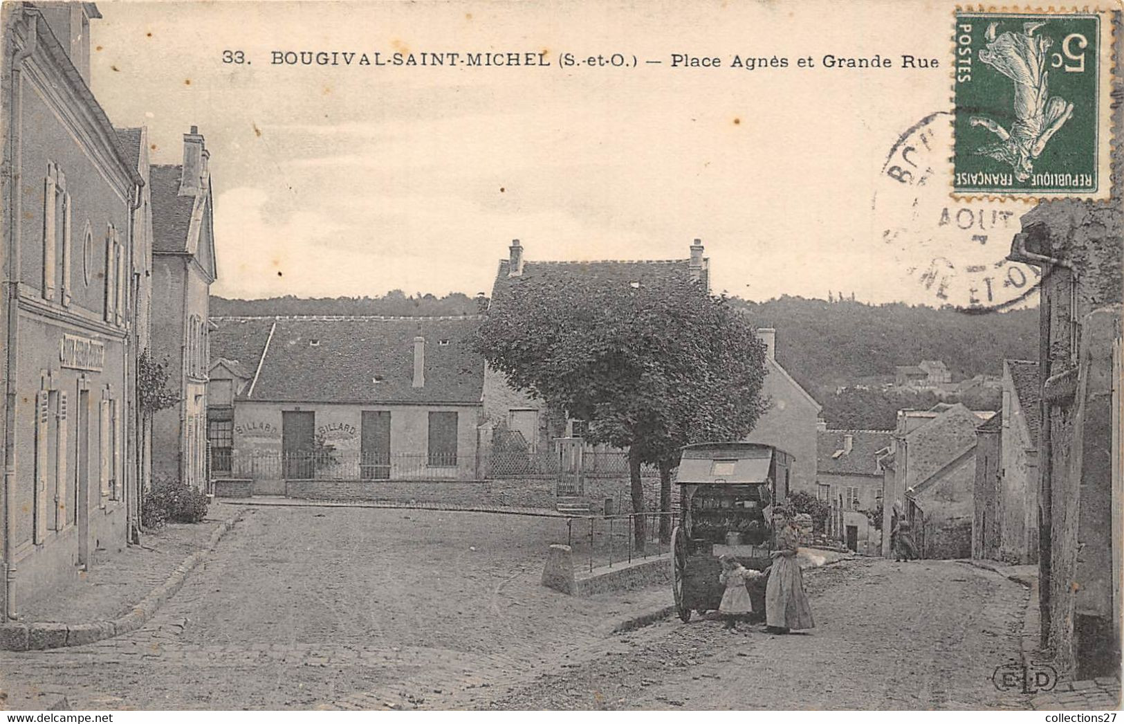 78-BOUGIVAL-SAINT-MICHEL- PLACE AGNES ET GRANDE RUE - Bougival