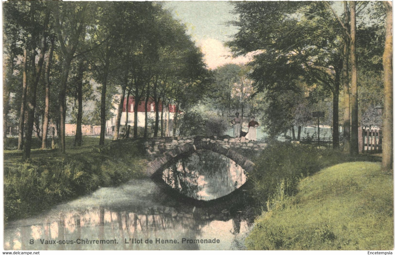 CPA Carte Postale Belgique Vaux-sous-Chèvremont  Ilot De Henne Promenade 1911  VM57752ok - Chaudfontaine