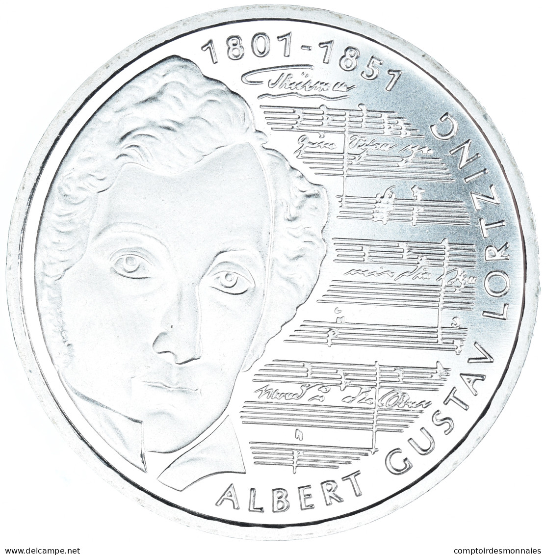 Monnaie, République Fédérale Allemande, 10 Mark, 2001, Hamburg, 200th - Commémoratives